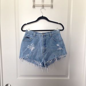 Vintage, High-Waisted, High Rise Denim Shorts