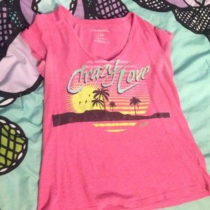 Pink Aeropostale "crazy love" tshirt
