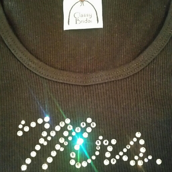 MRS. Swarovski CRYSTAL BLACK TOP