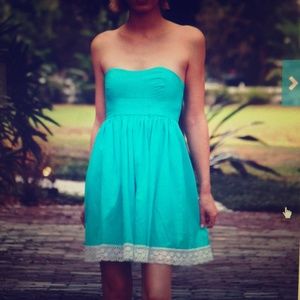 Claire strapless dress in pink