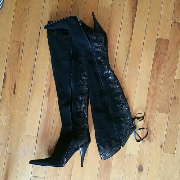 Cussi knee high sparkle boots - Picture 4 of 4