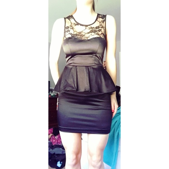 Formal black dress with lace