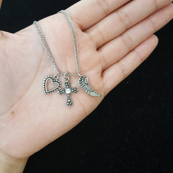 Double layer charm necklace