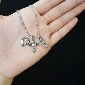 Double layer charm necklace