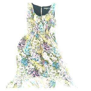 Hi low flower print dress