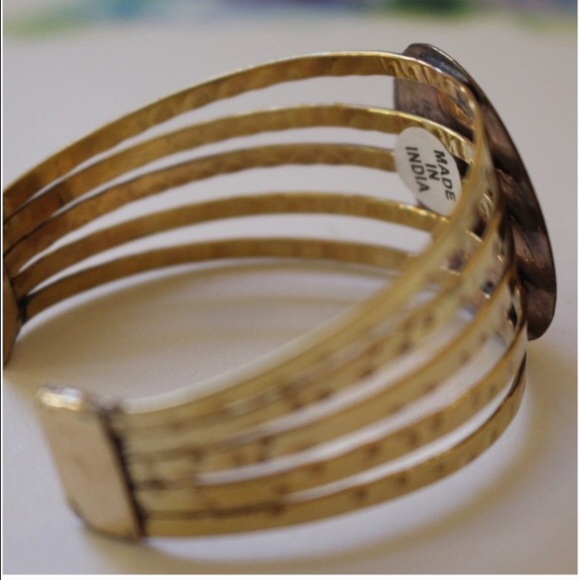 Brass Cage Circular Bracelet Cuff - Made In India - Picture 2 of 4