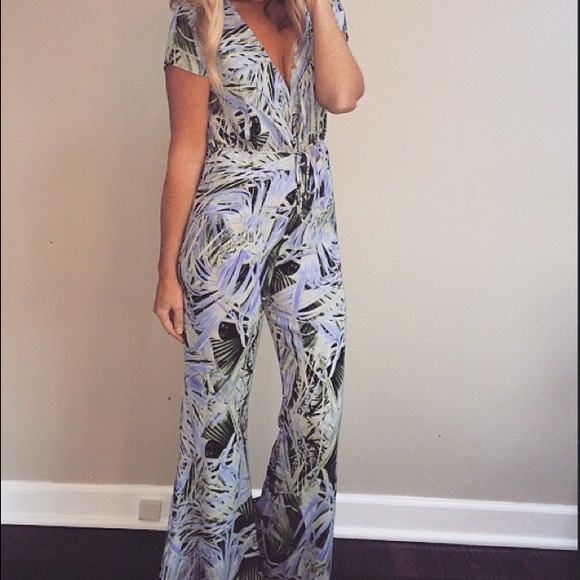 Mas+Ford Olivaceous Palm Print Jumpsuit medium - Picture 2 of 2