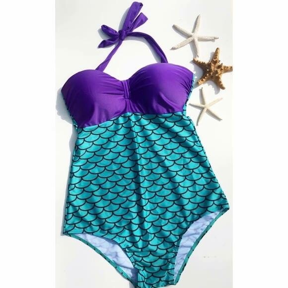 Naturally Spiritual Other - Mermaid One piece Swimsuit