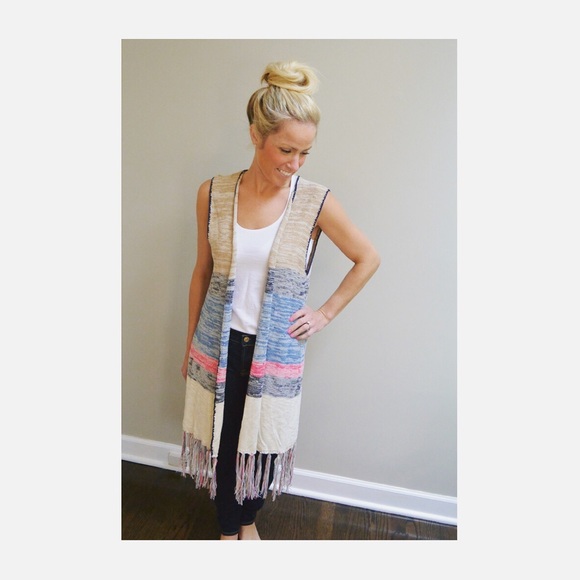 Mas+Ford Color Block Sweater Vest - Umgee - Picture 2 of 2