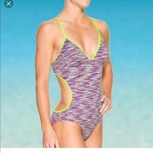 Athleta Kata Space Dye Monokini Med NWT