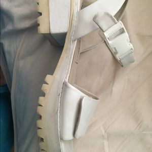 White heeled Jeffery Campbell shoes