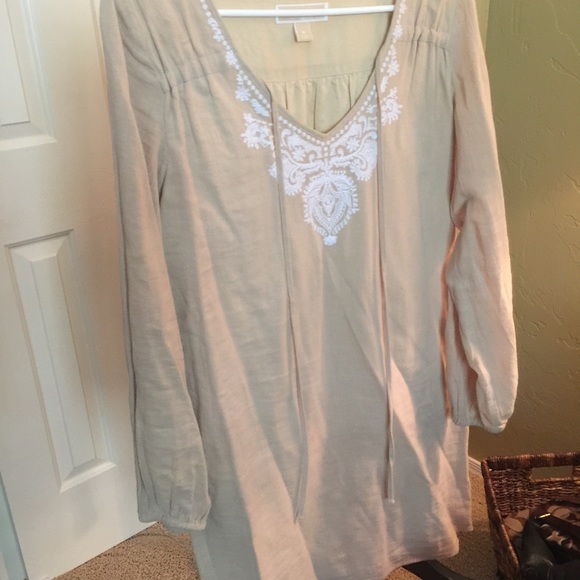 Michael Kors embroidered peasant dress