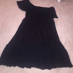 Black one shoulder dress