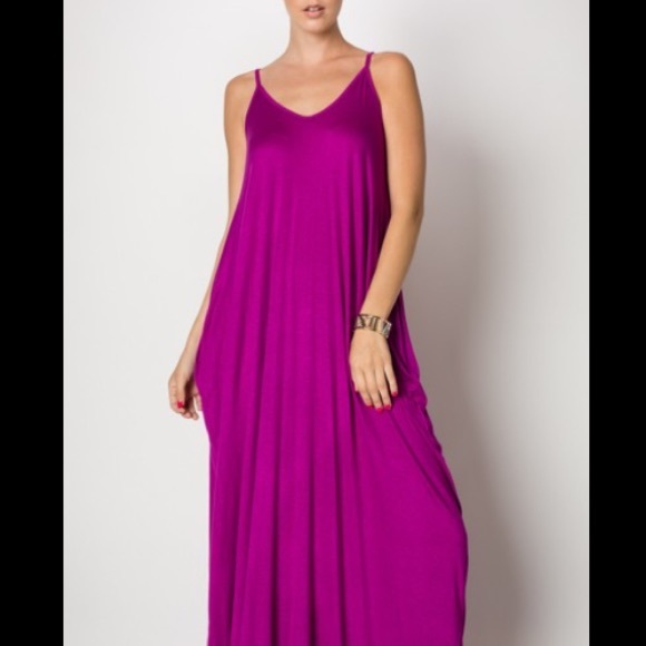 🇺🇸Magenta Harem Maxi Dress - Picture 2 of 3