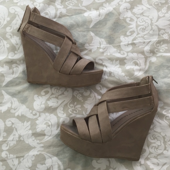 Beige Wedges