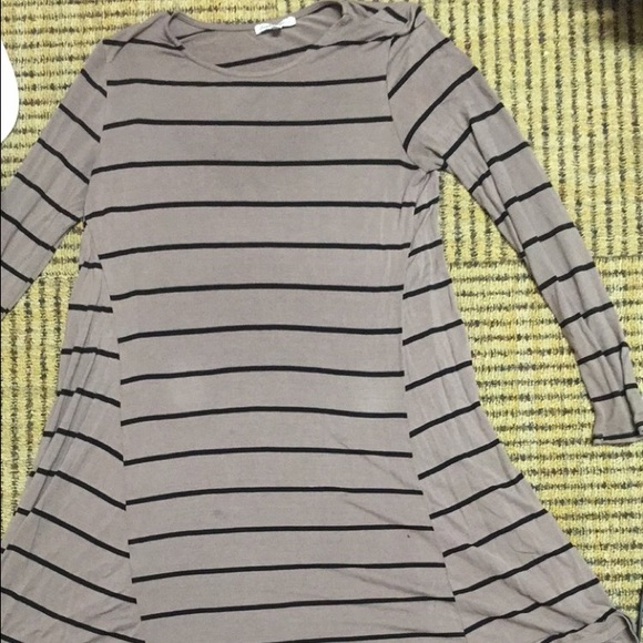 Brown and Black Trapeze Dress