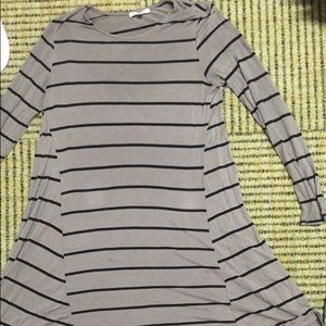 Brown and Black Trapeze Dress