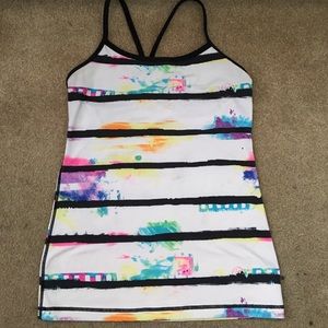 Lululemon 6 yoga run watercolor top unicorn tears