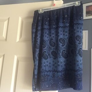 Blue Paisley skirt