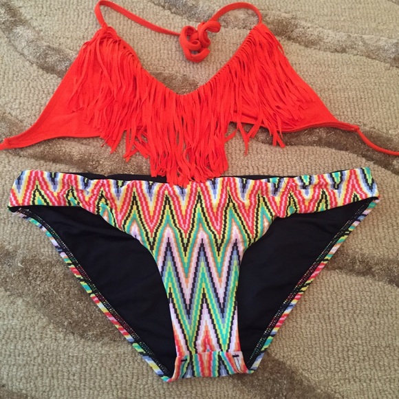 L*Space Multi Colored Zig Zag Bottoms - image 1