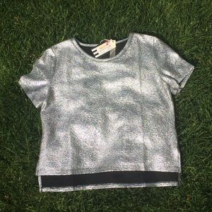 Mas+Ford Silver Foil Tee Shirt Large