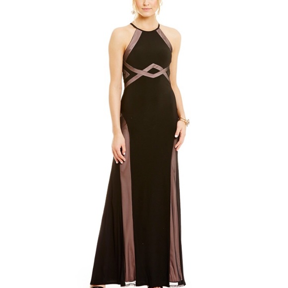 black and grey prom dress