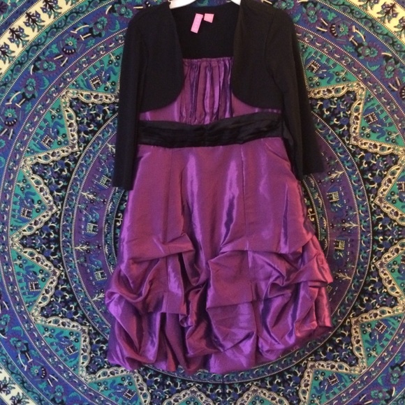 Purple formal girls dress
