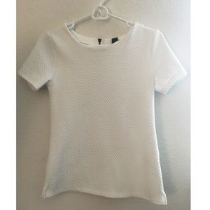 Old Navy White Textured Top