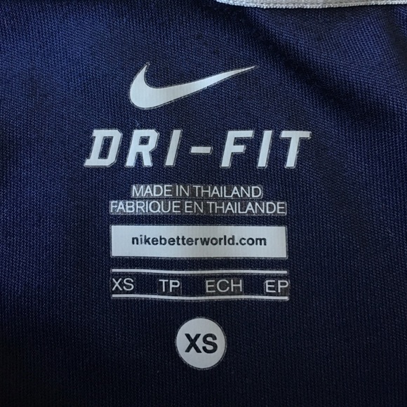 Navy blue Nike running Dri-fit top sz XS - Picture 2 of 3