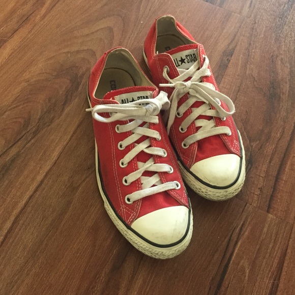 Red Converse All Star Low Tops