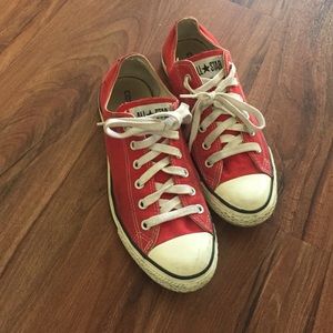 Red Converse All Star Low Tops