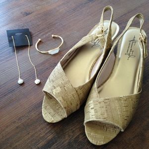 Open toed Cork Heels