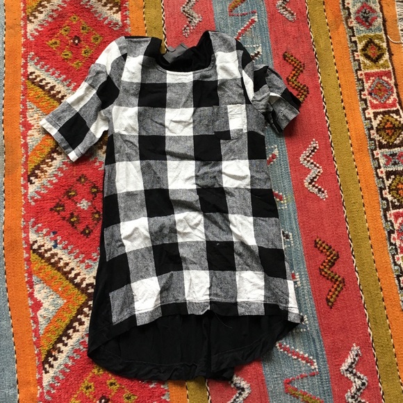 Anthropologie buffalo plaid tunic