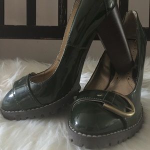 Forest green heels