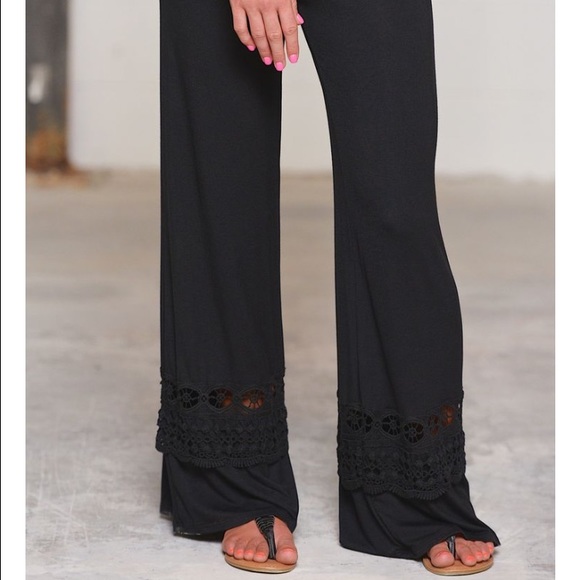 Black Palazzo Pants - Picture 3 of 4