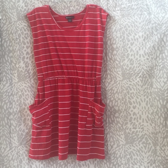 Red and White Stripped Dress