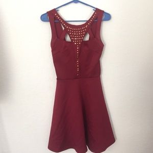 Red/Gold Studded Dress