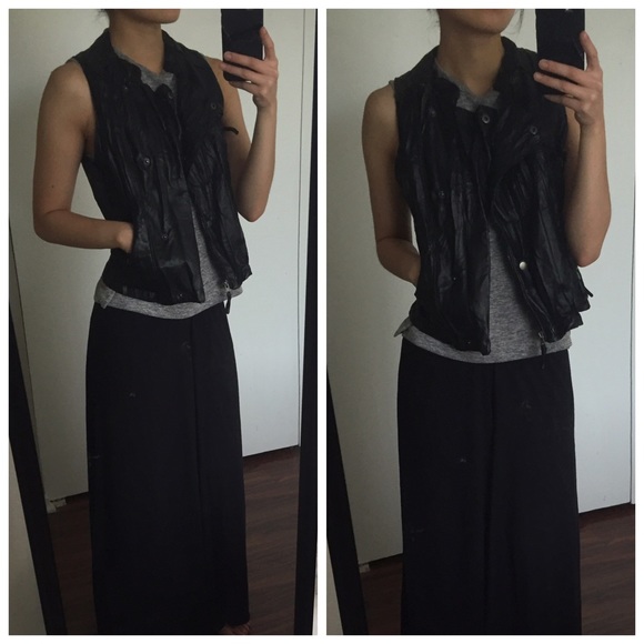 Faux Leather Moto Vest - Picture 3 of 4