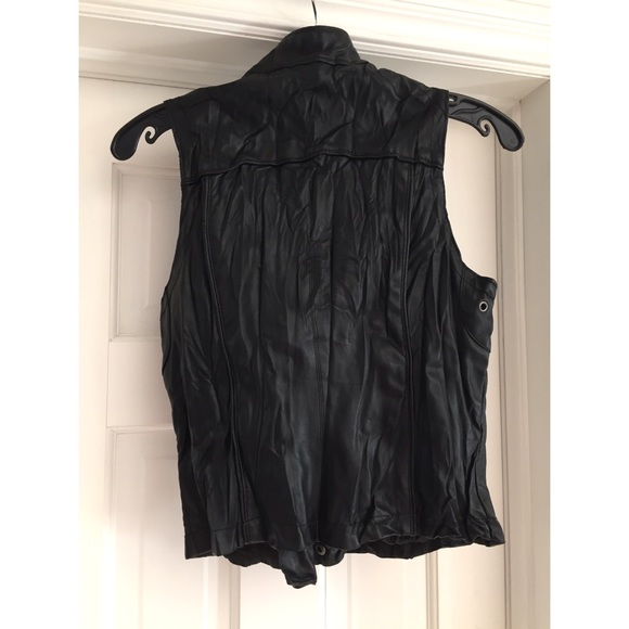 Faux Leather Moto Vest - Picture 2 of 4