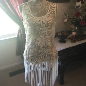 Altar'd state white see through dress large