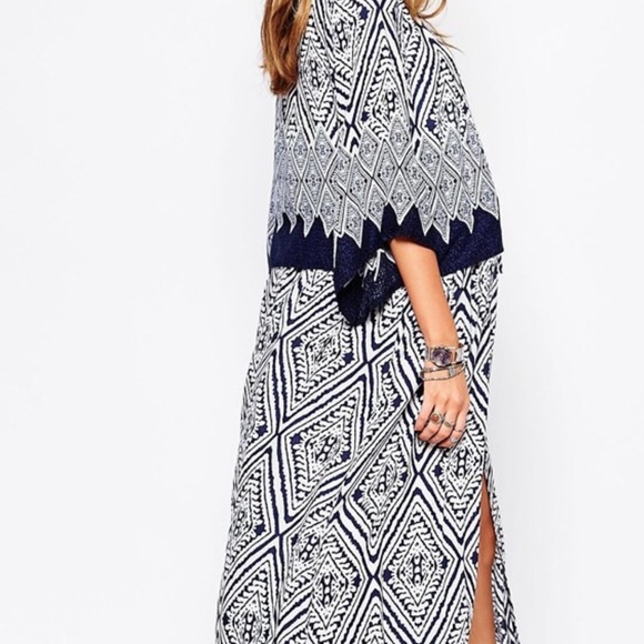 Geometric Print Chiffon Kimono/Duster - Picture 3 of 4