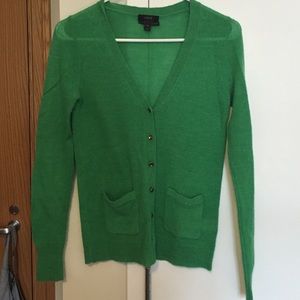 J. Crew Green Cardigan