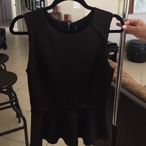 Black beatific peplum shirt