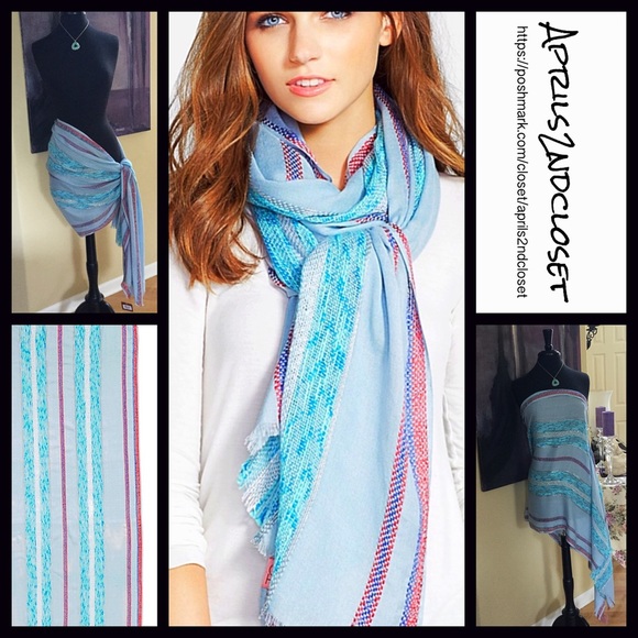 LUXE EMBELLISHED WRAP CAPE BLANKET SCARF - Picture 2 of 5