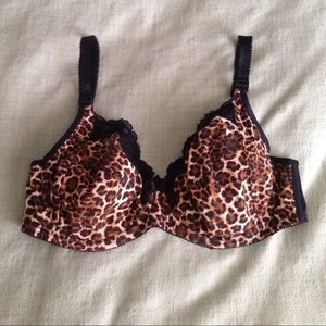 Leopard print lace nursing bra 36E