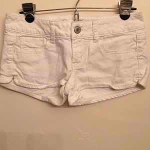 White jean shorts
