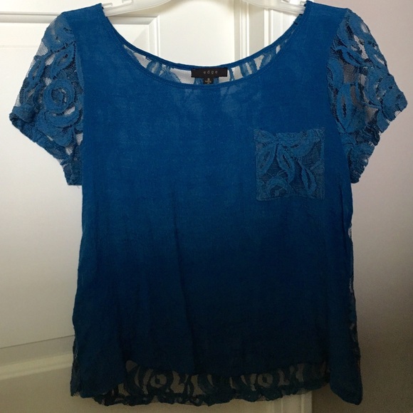 Blue Lace Top