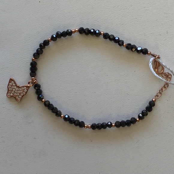 Stroilioro silver topaz and CZ butterfly bracelet