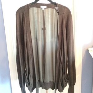 Silence and noise cardigan with sheer silk back