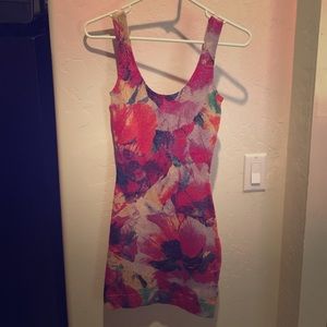 Marciano bandage floral dress